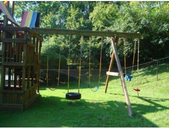 Wooden Swing Set, Pre-Owned