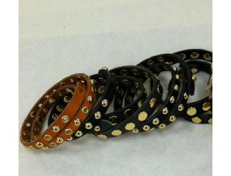 4 Studded Leather Linea Pelle Cuffs