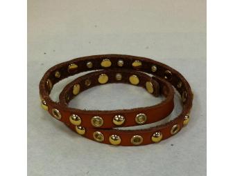 4 Studded Leather Linea Pelle Cuffs