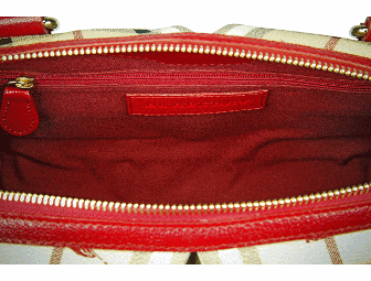 Burberry Small Red Military Bowling Bag