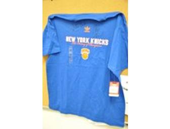 Awesome NY Knicks T-Shirt Autographed by THREE Hall-of-Fame Legends