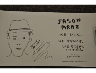 Autographed Jason Mraz Double-Sided Flat