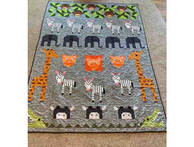 Quilt - Zoo animals - twin size - Photo 1