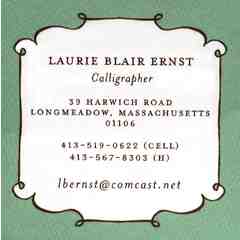 Laurie Blair Ernst, Calligrapher