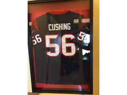 Brian Cushing Signed jersey in frame