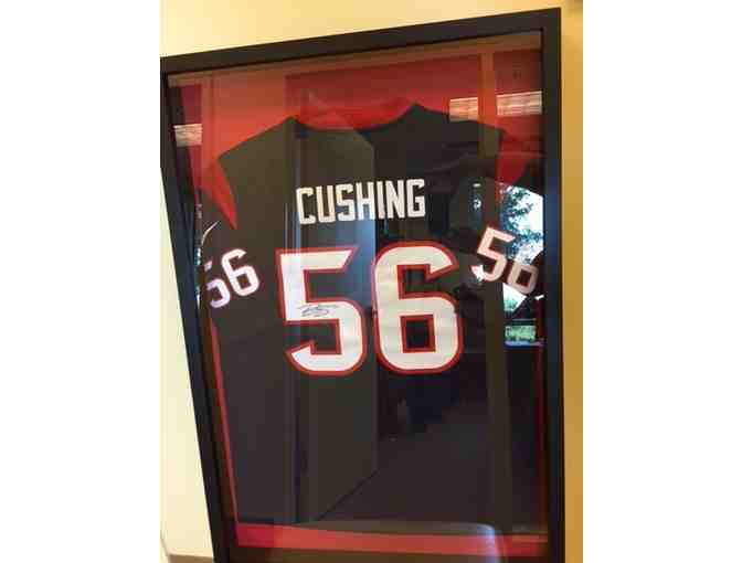 Brian Cushing Signed jersey in frame