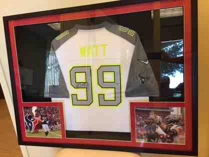 JJ Watt signed Pro Bowl Jersey in frame
