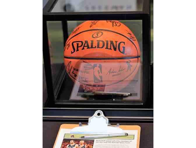 Basketball autographed by members of the 2017-2018 San Antonio Spurs Team