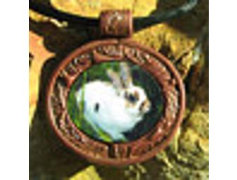 Custom-made personalized polymer clay art pendant