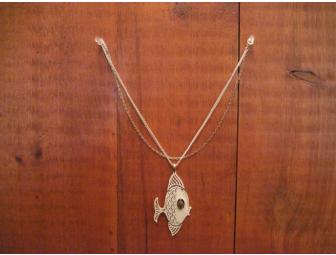 Necklace - Mod Style Articulated Fish Pendant