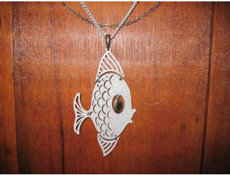 Necklace - Mod Style Articulated Fish Pendant