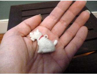 vintage Scottie plastic bubble gum charm with moving parts