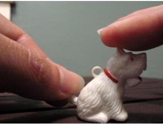 vintage Scottie plastic bubble gum charm with moving parts