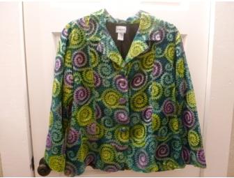 Chico's Women's Embroidered Silk Jacket - size large