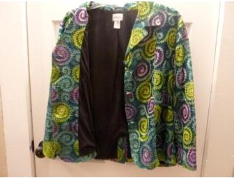 Chico's Women's Embroidered Silk Jacket - size large