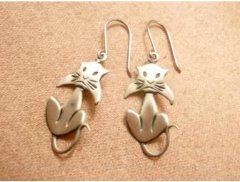 Vintage Beau Sterling Silver Set - earrings & brooch