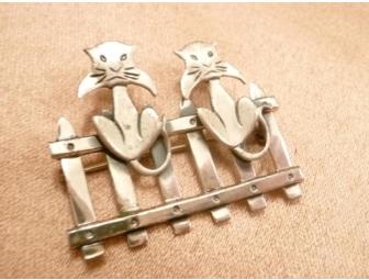 Vintage Beau Sterling Silver Set - earrings & brooch