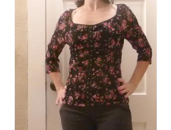 Women's Rose Knit Shirt (by New Directions) - new