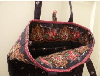 Vera Bradley red floral & paisley quilted handbag