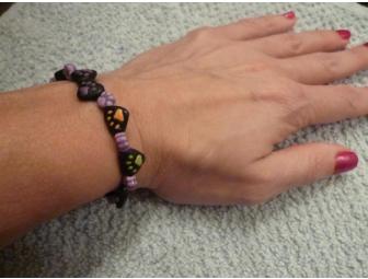 Pawprint Bracelet - handpainted beads (fair-trade)