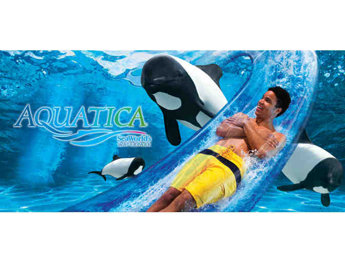 4 SeaWorld/ Aquatica Combo Tickets plus a basket filled with SeaWorld merchandise!