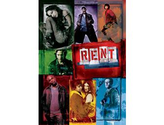 A RENT movie poster SIGNED by ADAM PASCAL and CYBELE PASCAL'S new ALLERGEN-FREE COOKBOOK