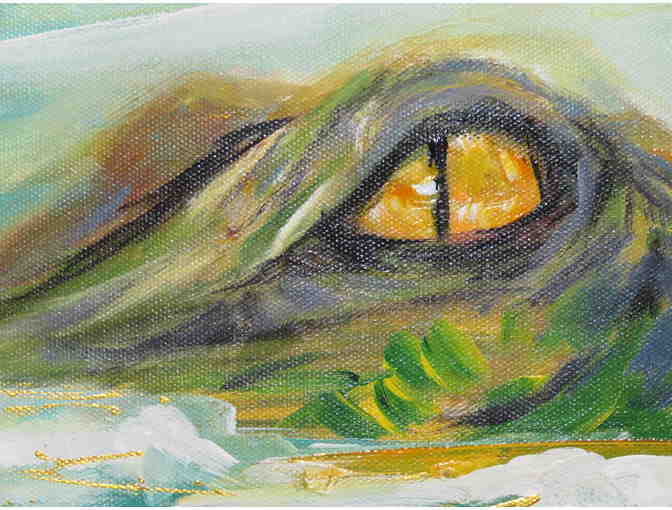 Barbara Weingardt Original Oil Painting, Alligator in Florida Keys