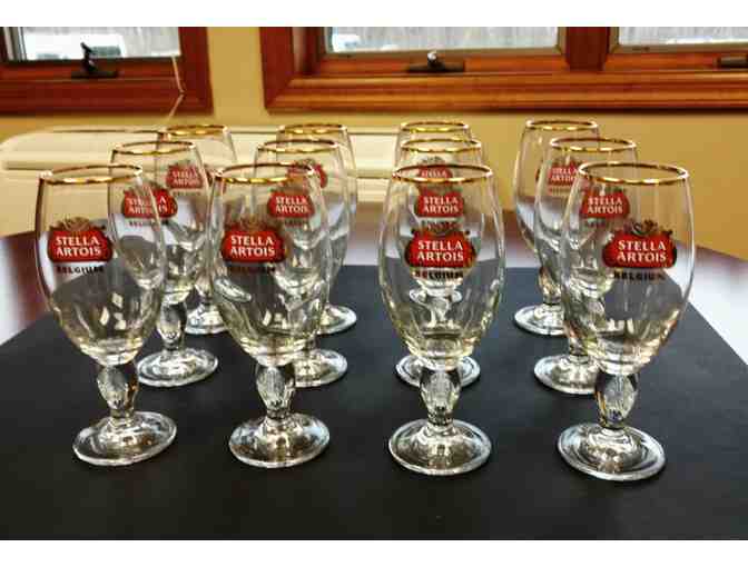 One Dozen Stella Artois 11 Ounce Chalice Glasses