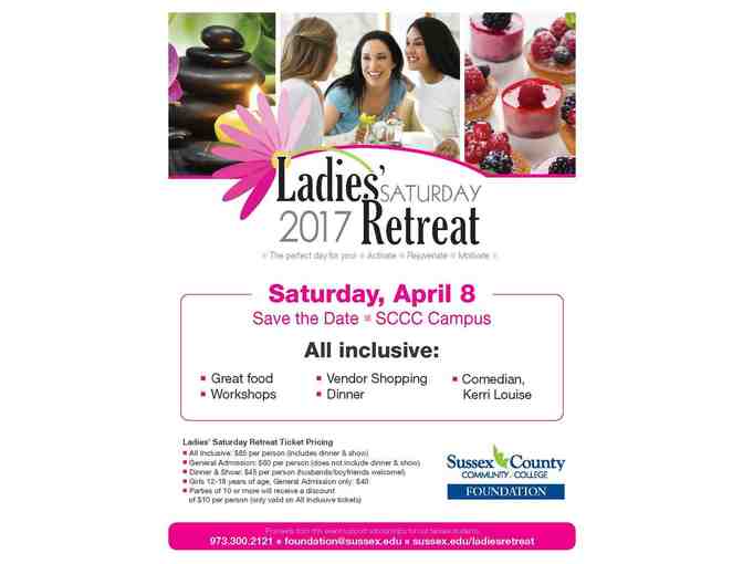 2 ALL INCLUSIVE Tickets to the 2017 SCCC Ladies Retreat - Saturday April 8th