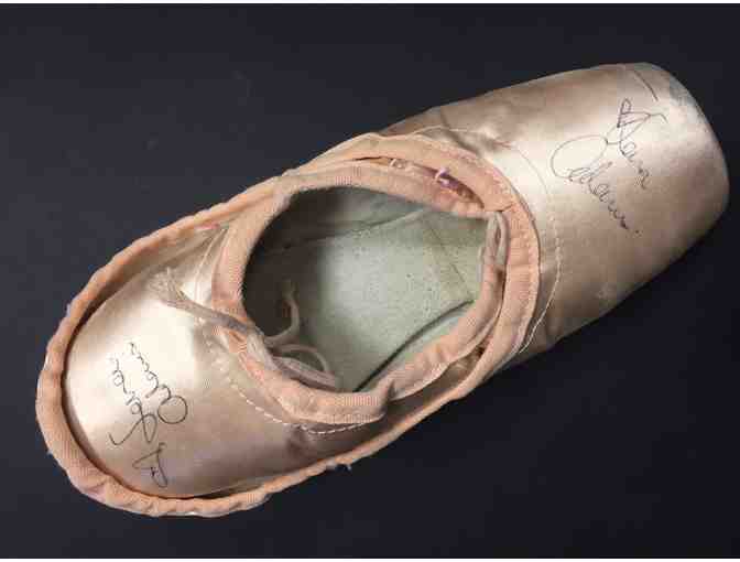 Ballet Shoes signed by New York City Ballet dancer Sara Adams