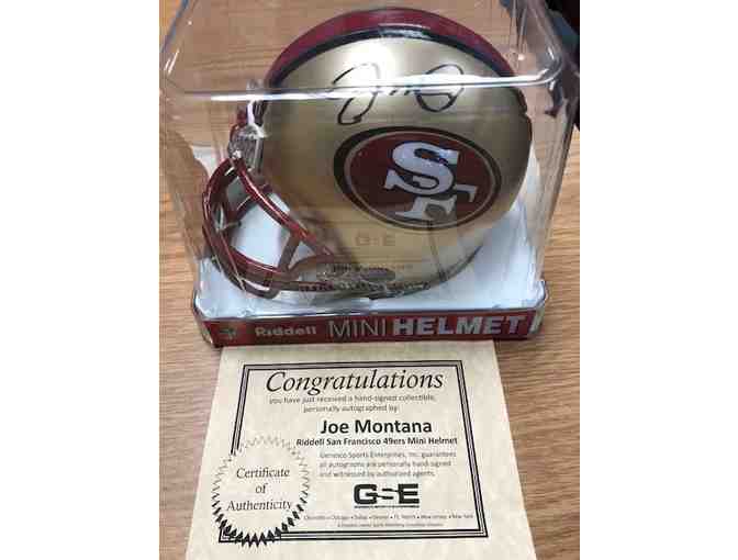 Autographed Joe Montana Mini Helmet