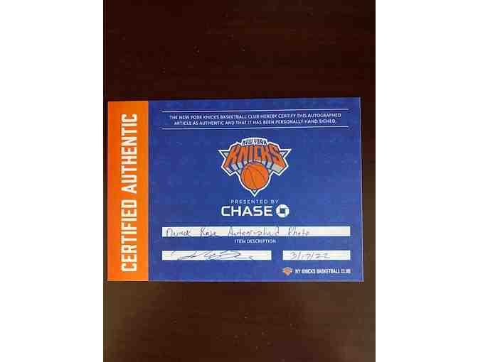 Certified Derrick Rose Autographed Photo NY Knicks