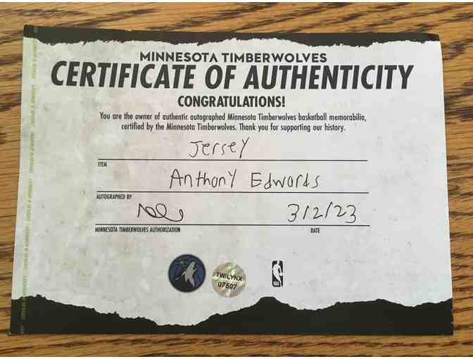 Autographed Anthony Edwards Jersey - Minnesota Timberwolves