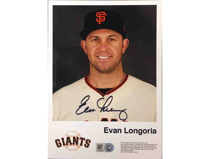 Autographed 5'x7' Photo of San Francisco Giants Third Baseman Evan Longoria