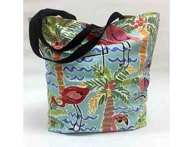 Flamingo Tote Bag - Handmade & Reversible!