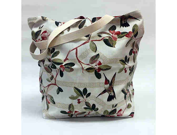 Hummingbird Tote Bag - Handmade & Reversible!