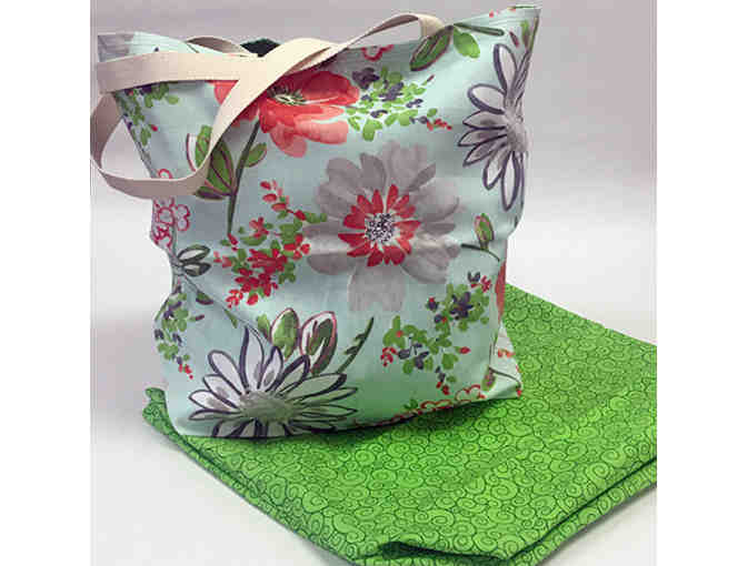 Spring Floral Tote Bag - Handmade & Reversible!