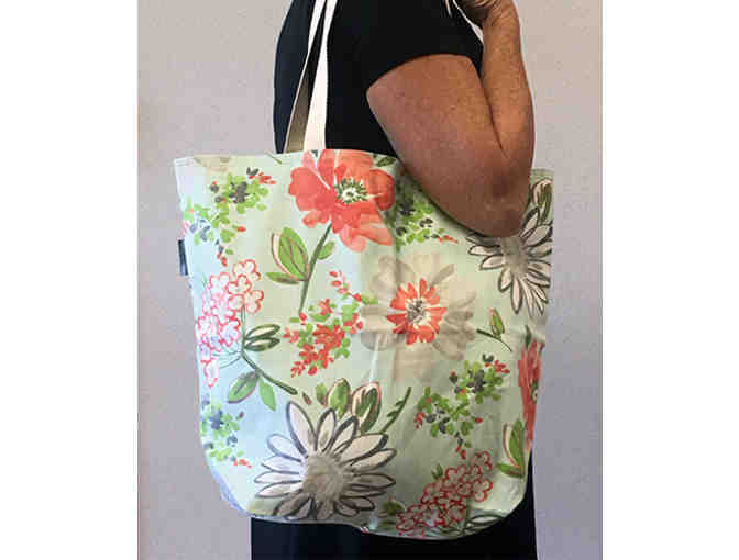 Spring Floral Tote Bag - Handmade & Reversible!