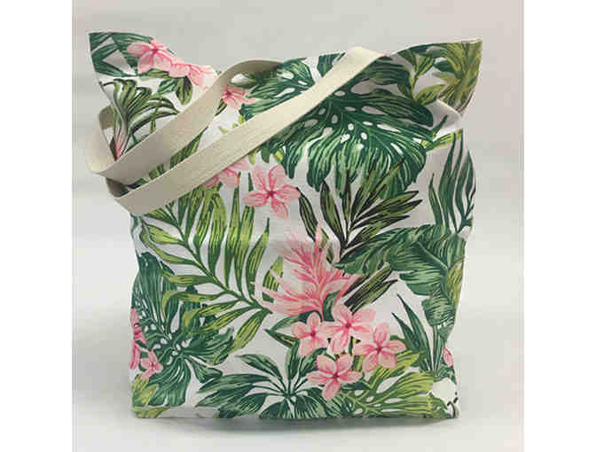Hibiscus Tote Bag - Handmade & Reversible!