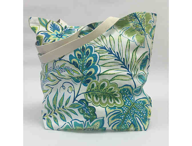 Tropical Floral Tote Bag - Handmade & Reversible!