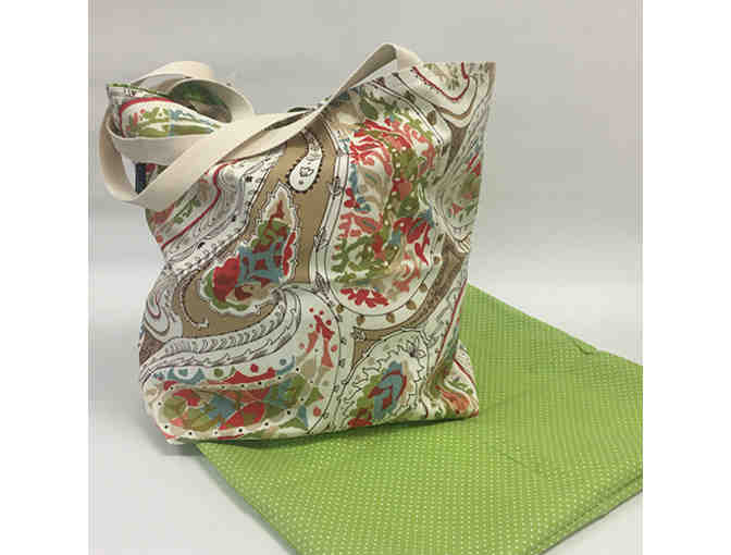 Paisley Tote Bag - Handmade & Reversible!
