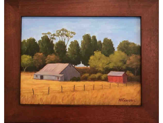 'Country Barn' by Sally McGivern, Original Oil Painting in frame