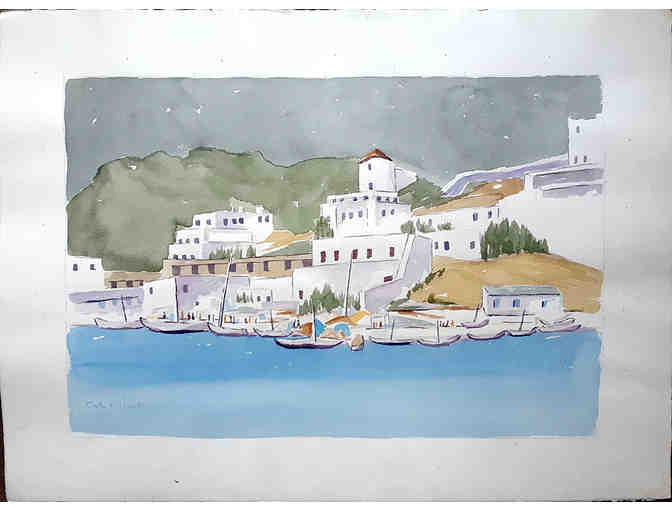 'Crete' Original Watercolor by Robert Childs Nowe, 1985 Unframed