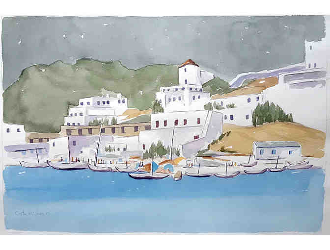 'Crete' Original Watercolor by Robert Childs Nowe, 1985 Unframed
