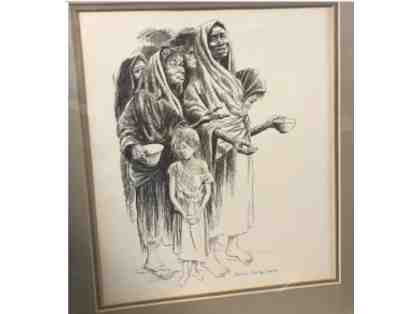 The Poor of Always - Signed Etching Reproduction