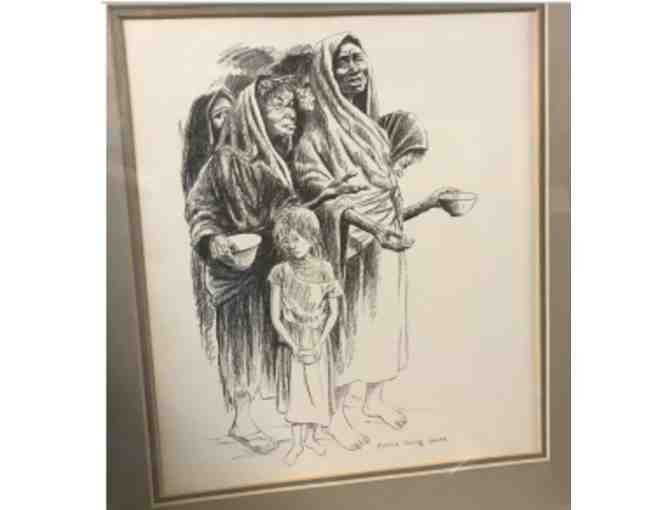 The Poor of Always - Signed Etching Reproduction - Photo 1