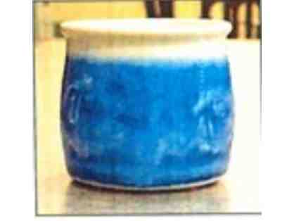 Glazed Blue and White Pot