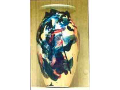 Multicolored Glazed Vase