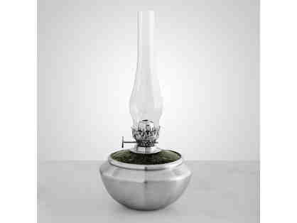 Danforth Pewter Leaf Medallion Oil Lamp *Gorgeous!