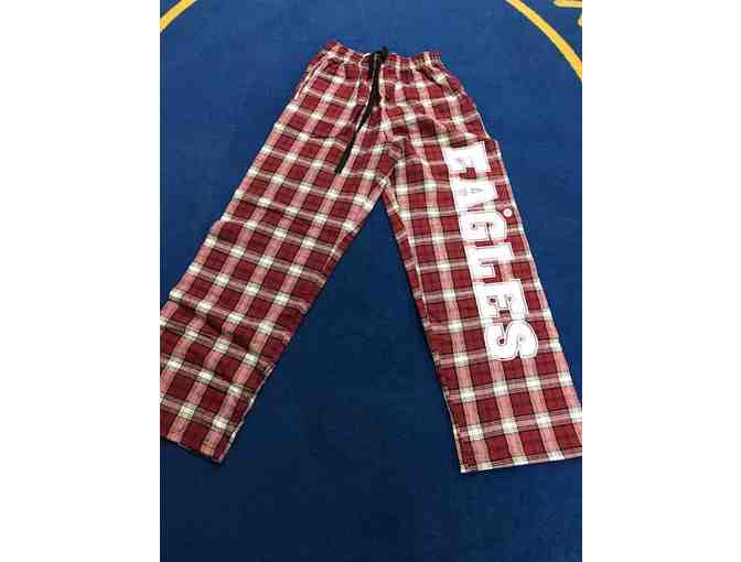 From INSTITCHES Embroidery: Men's size M Lounge Pants with MT. ABE EAGLES logo! - Photo 1